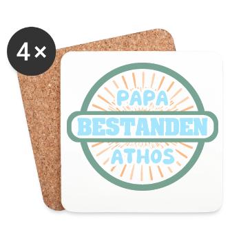 Athos as a name - Coasters (set of 4) - white - Front