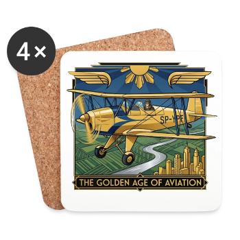 Golden Age of Aviation – Der Geist der Pioniere - Untersetzer (4er-Set) - Weiß - Vorne