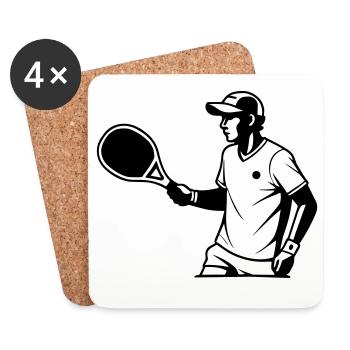 Padel - Dessous de verre (lot de 4) - blanc - Devant