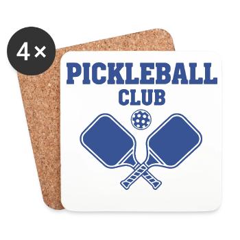 Pickleball Club Funny Player Love Pickleball Court - Coasters (set of 4) - white - Front