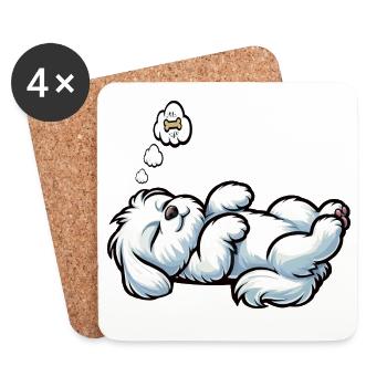 Malteser Maltese Owner Maltese Lovers - Coasters (set of 4) - white - Front