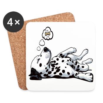 Dalmatians Dalmatian Keepers Dalmatian Owners - Coasters (set of 4) - white - Front