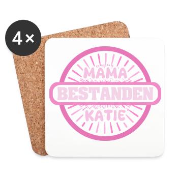 nom Katie - Dessous de verre (lot de 4) - blanc - Devant