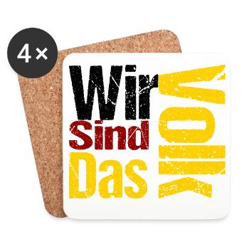 Wir_SInd_Das_Volk - Untersetzer (4er-Set) - Weiß - Vorne