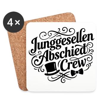 Junggesellenabschied Crew Jga - Untersetzer (4er-Set) - Weiß - Vorne