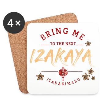 Izakaya Restaurant Vintage Japan Retro Gastronomie - Untersetzer (4er-Set) - Weiß - Vorne
