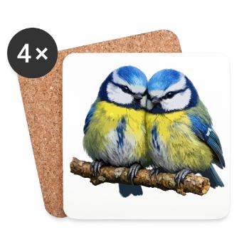 Two Blue - Coasters (set of 4) - white - Front