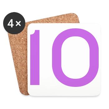 10 - Untersetzer (4er-Set) - Weiß - Vorne