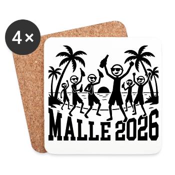 Vacances à Malle 2026 - Dessous de verre (lot de 4) - blanc - Devant
