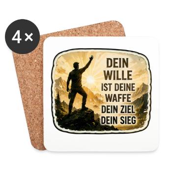 Dein Wille ist deine Waffe - Untersetzer (4er-Set) - Weiß - Vorne