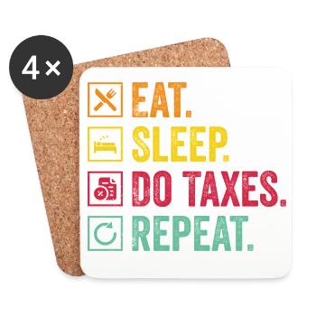 Eat Sleep Control Repeat - Coasters (set of 4) - white - Front