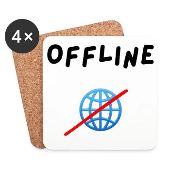 Offline - Untersetzer (4er-Set) - Weiß - Vorne