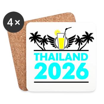 thailand_2026 - Untersetzer (4er-Set) - Weiß - Vorne