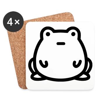 frog - Coasters (set of 4) - white - Front