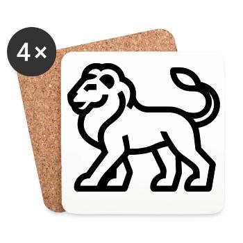 chimère - Dessous de verre (lot de 4) - blanc - Devant