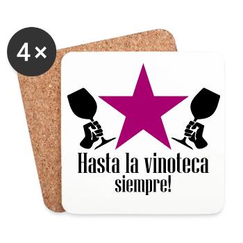hasta la vinoteca siempre! - Untersetzer (4er-Set) - Weiß - Vorne