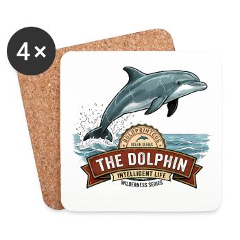 Dauphin pour le Bonheur - Dessous de verre (lot de 4) - blanc - Devant