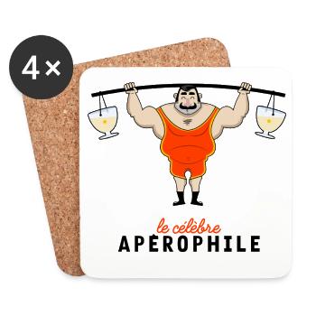 Aperophile - Dessous de verre (lot de 4) - blanc - Devant