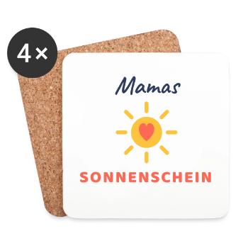 Mamas Sonnenschein - Untersetzer (4er-Set) - Weiß - Vorne