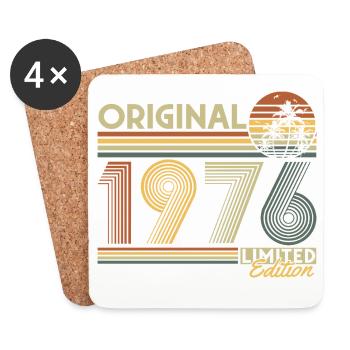 1976 Vintage Vintage Retro Birthday Gift - Coasters (set of 4) - white - Front