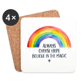 Painted rainbow - Coasters (set of 4) - white - Front