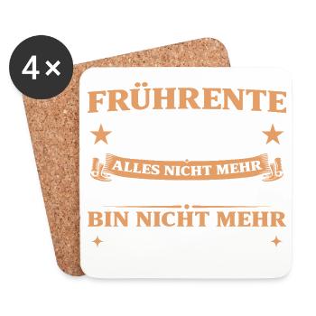 Frührente 2027 Lustiges Altersteilzeit Geschenk - Untersetzer (4er-Set) - Weiß - Vorne