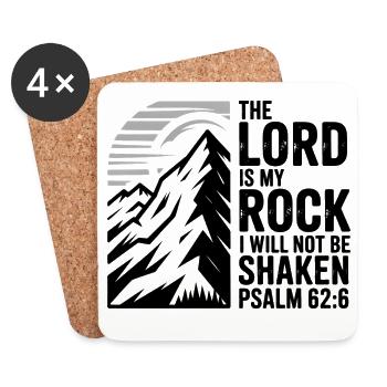 Le Seigneur est mon roc Psaume 62 - Dessous de verre (lot de 4) - blanc - Devant