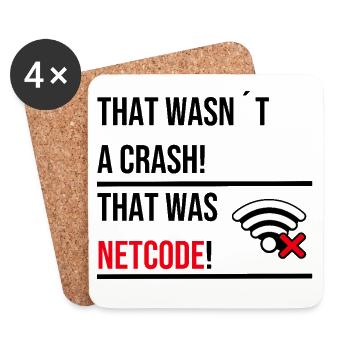 THAT WASNT A CRASH THAT WAS NETCODE V2 - Untersetzer (4er-Set) - Weiß - Vorne