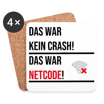 Das war kein Crash das war netcode V2 - Untersetzer (4er-Set) - Weiß - Vorne