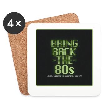 Bring Back the 80s | Retro Digital Design - Coasters (set of 4) - white - Front
