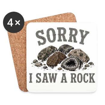Geology Fan Rocks Collecting Rocks - Coasters (set of 4) - white - Front