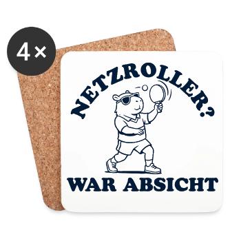 Tischtennis Capybara Netzroller War Absicht - Untersetzer (4er-Set) - Weiß - Vorne