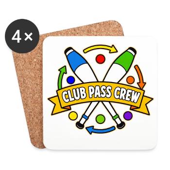 CLUB PASS CREW - Untersetzer (4er-Set) - Weiß - Vorne