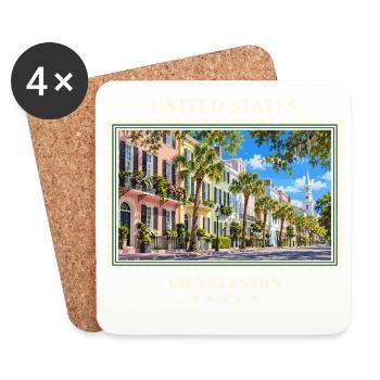 Vereinigte Staaten Charleston South Carolina - Untersetzer (4er-Set) - Weiß - Vorne