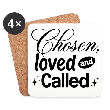 Chosen, Loved and Called - Untersetzer (4er-Set) - Weiß - Vorne