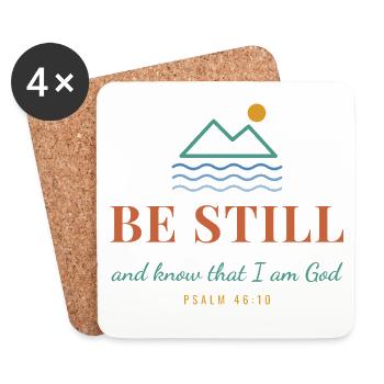 Be Still And Know That I Am God – Psalm 46:10 - Untersetzer (4er-Set) - Weiß - Vorne