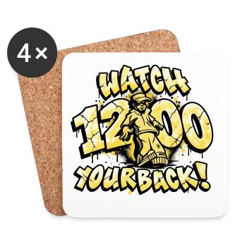 Watch 1200 Your Back Graffiti - Untersetzer (4er-Set) - Weiß - Vorne