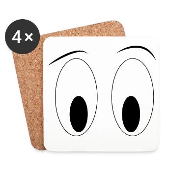 eyes - Coasters (set of 4) - white - Front
