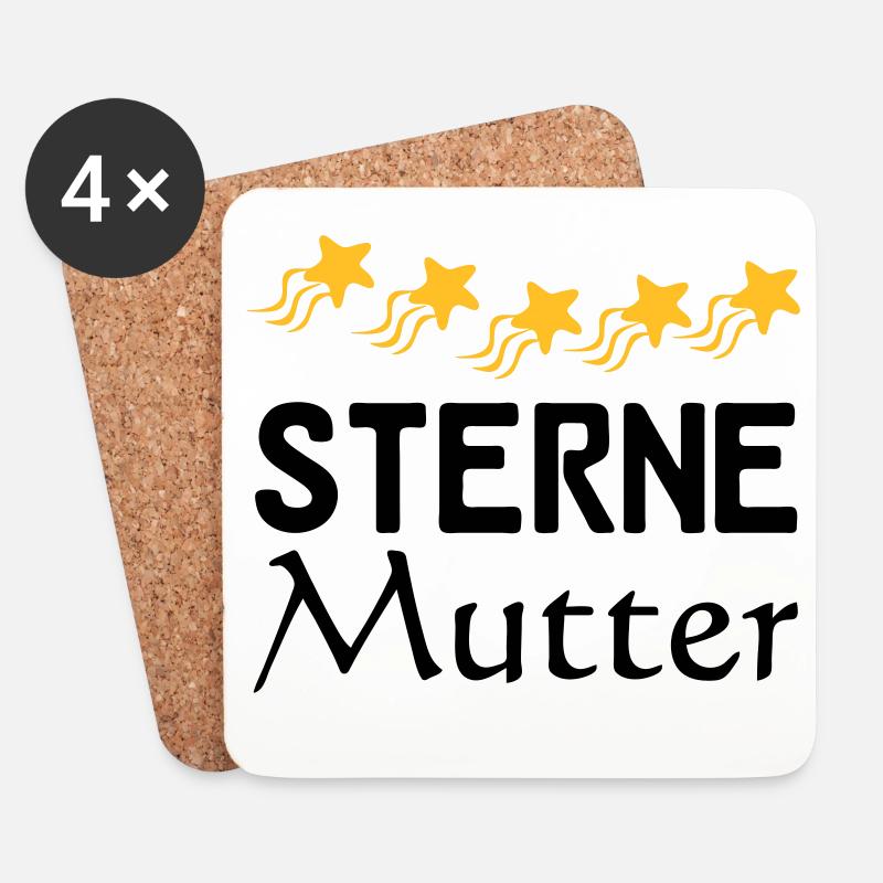 Sterne Mutter Mama Muttertag Familie Geschenk - Untersetzer (4er-Set) - Weiß