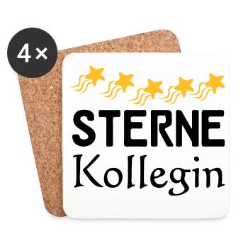 Sterne Kollegin Geschenk - Untersetzer (4er-Set) - Weiß - Vorne