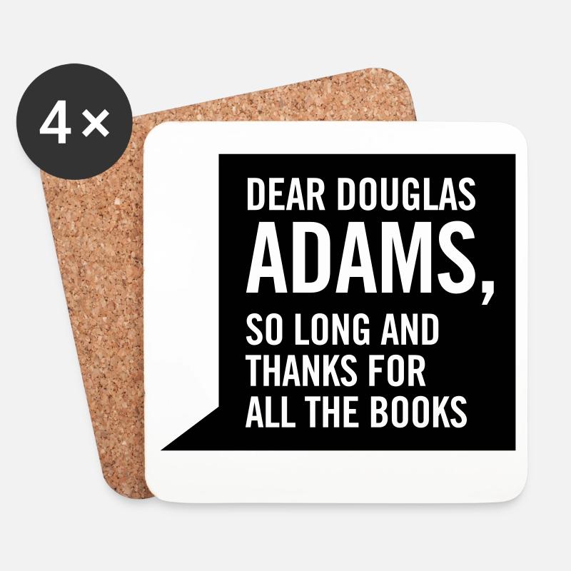 dear douglas adams - Coasters (set of 4) - white
