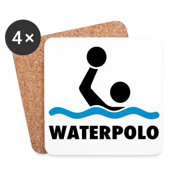 water polo - Coasters (set of 4) - white - Front