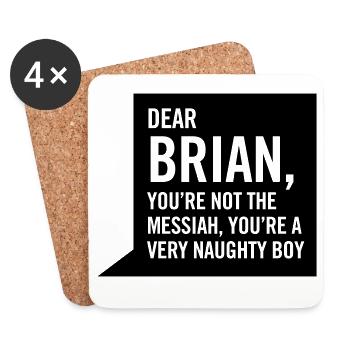 Dear Brian... - Coasters (set of 4) - white - Front