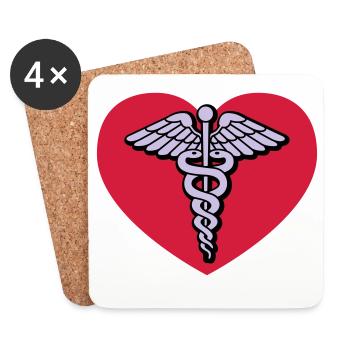 Doctor of love - Coasters (set of 4) - white - Front