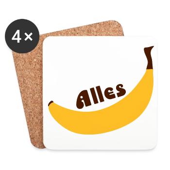 all banana - Coasters (set of 4) - white - Front