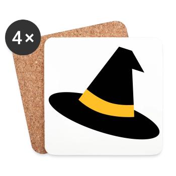 Witch's Hat - Coasters (set of 4) - white - Front