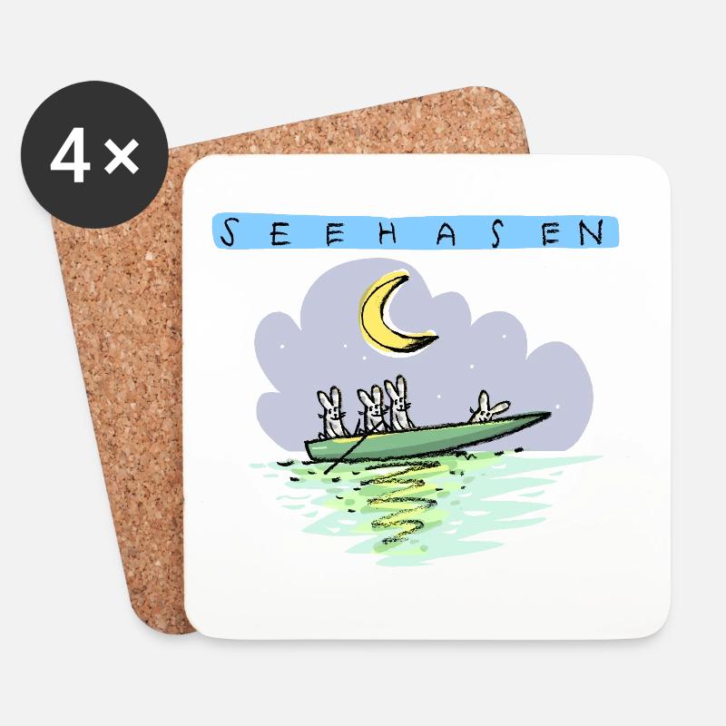 SEEHASEN - Untersetzer (4er-Set) - Weiß