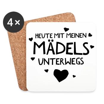 Mädelsabend - Untersetzer (4er-Set) - Weiß - Vorne