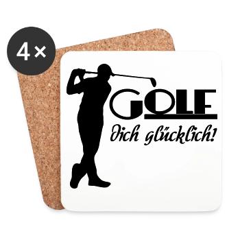 Golf Golfer Sport Sportler Spruch Geschenk - Untersetzer (4er-Set) - Weiß - Vorne