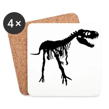 dino - Dessous de verre (lot de 4) - blanc - Devant